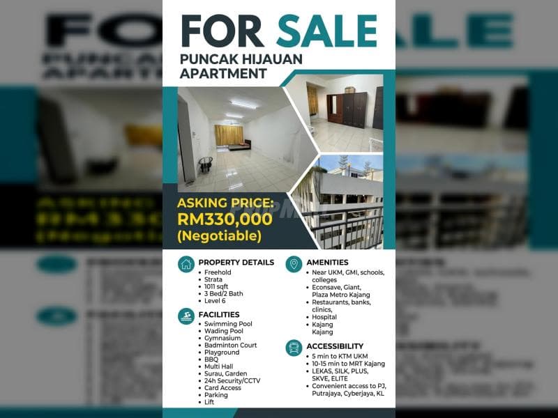 Apartment Puncak Hijauan, Jalan Pintar, Taman Universiti Sg Tangkas Kajang
