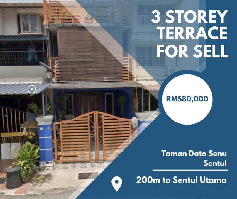 3 Storey Terrace Taman Dato Senu Sentul - Image 1