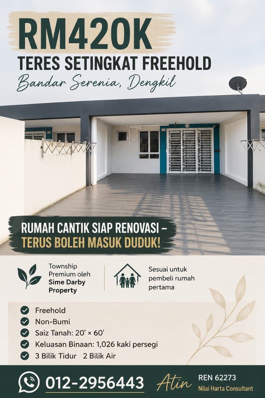 Teres Setingkat Freehold Bandar Serenia, Dengkil - Image 1